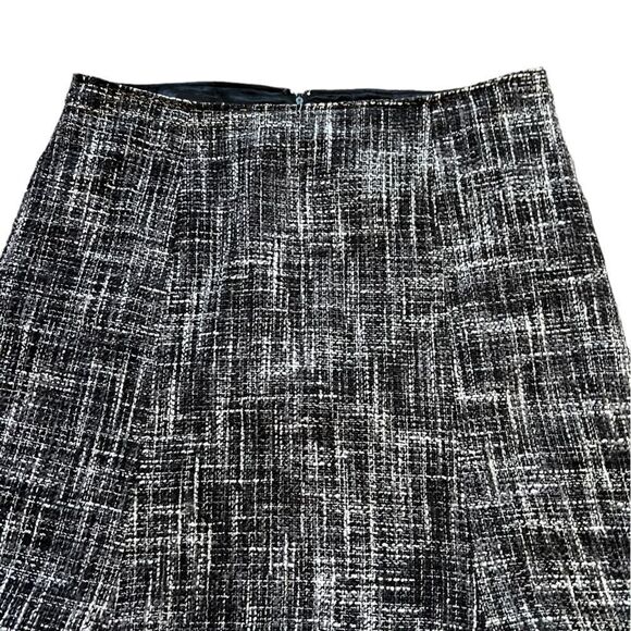 REITMANS Grey Tweed High Waisted Trumpet Knee Length Skirt 15 - Picture 2 of 8